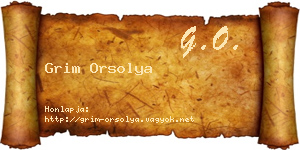 Grim Orsolya névjegykártya